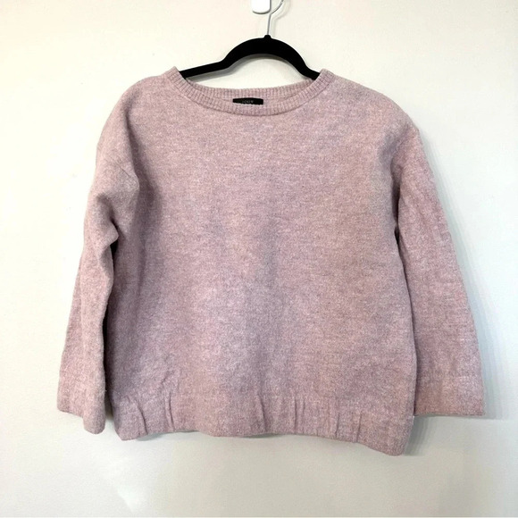 J Crew Women's Long Sleeve Pink/Purple Merino Wool Sweater Size M GUC - Picture 2 of 10